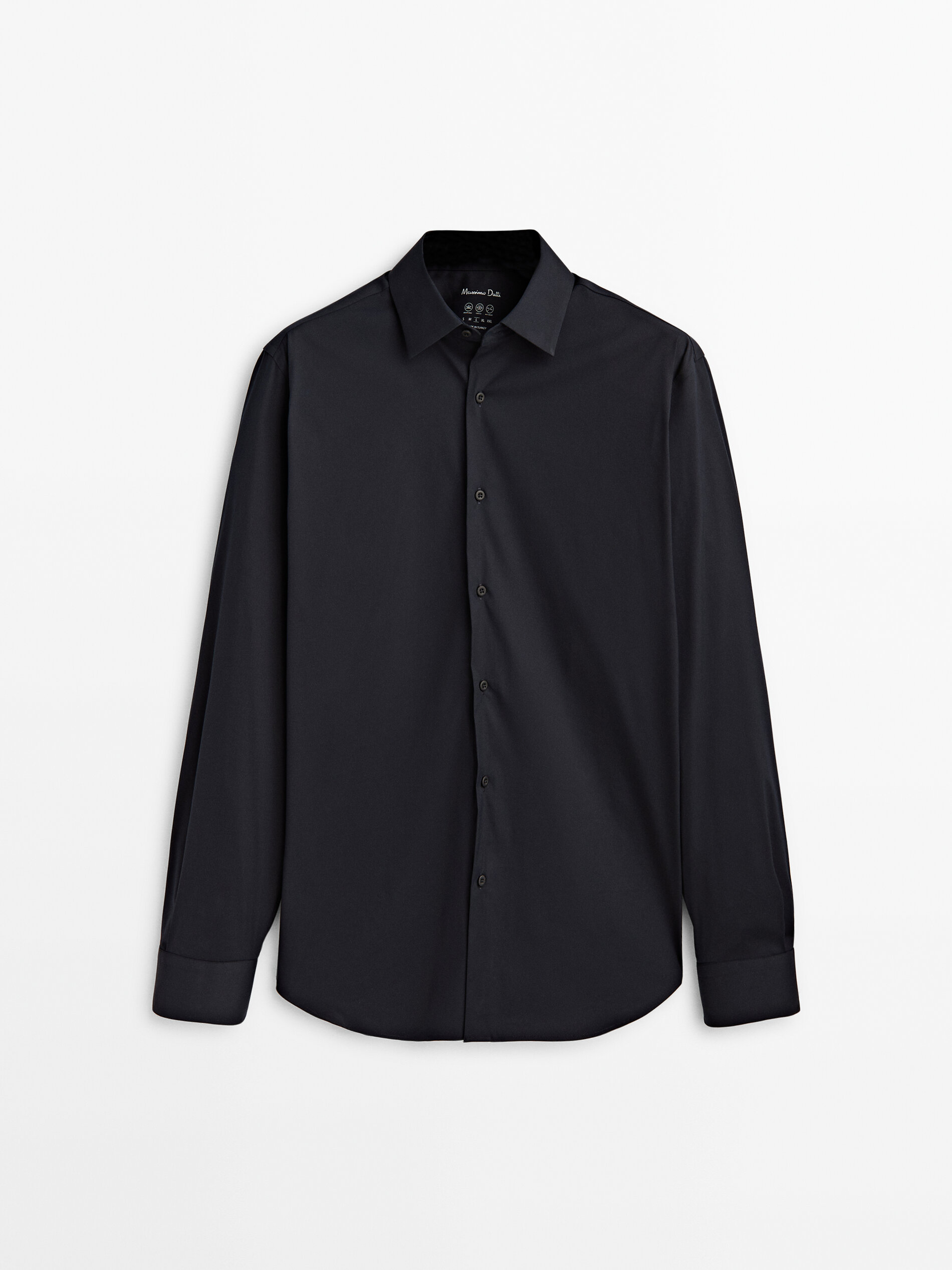 

Рубашка мужская Massimo Dutti 00122340401 синяя S, 00122340401