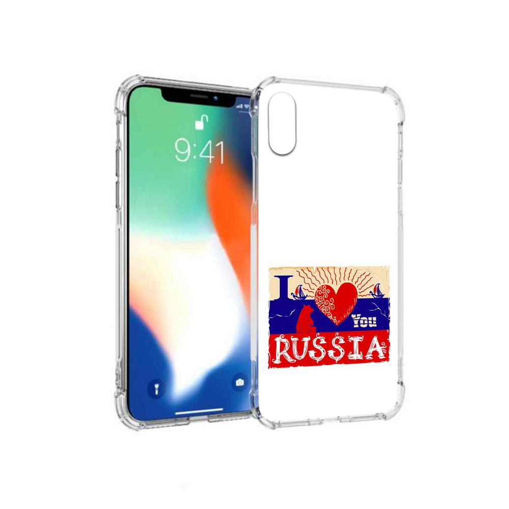 

Чехол MyPads Tocco для Apple iPhone X Люблю Россию (PT94261.606.112), Прозрачный, Tocco