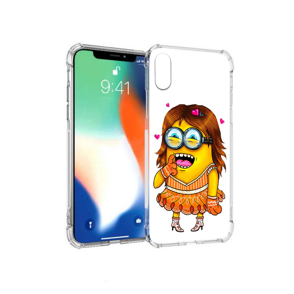 

Чехол MyPads Tocco для Apple iPhone X Миньон девочка (PT94261.606.116), Прозрачный, Tocco
