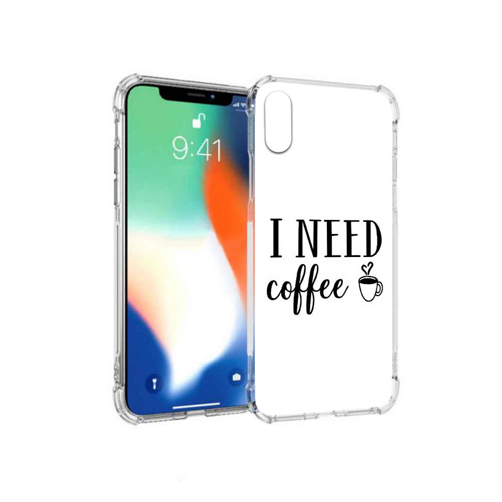 

Чехол MyPads Tocco для Apple iPhone X Мне нужен кофе (PT94261.606.121), Прозрачный, Tocco