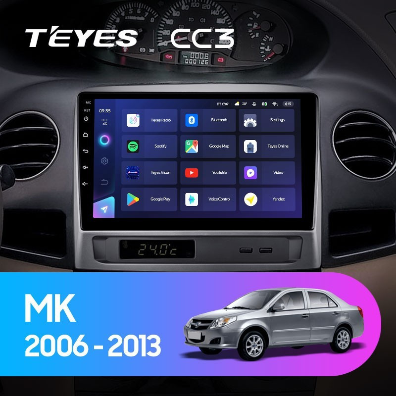 Штатная магнитола TEYES CC3L 464 Geely MK 1 2006-2013 2780000₽