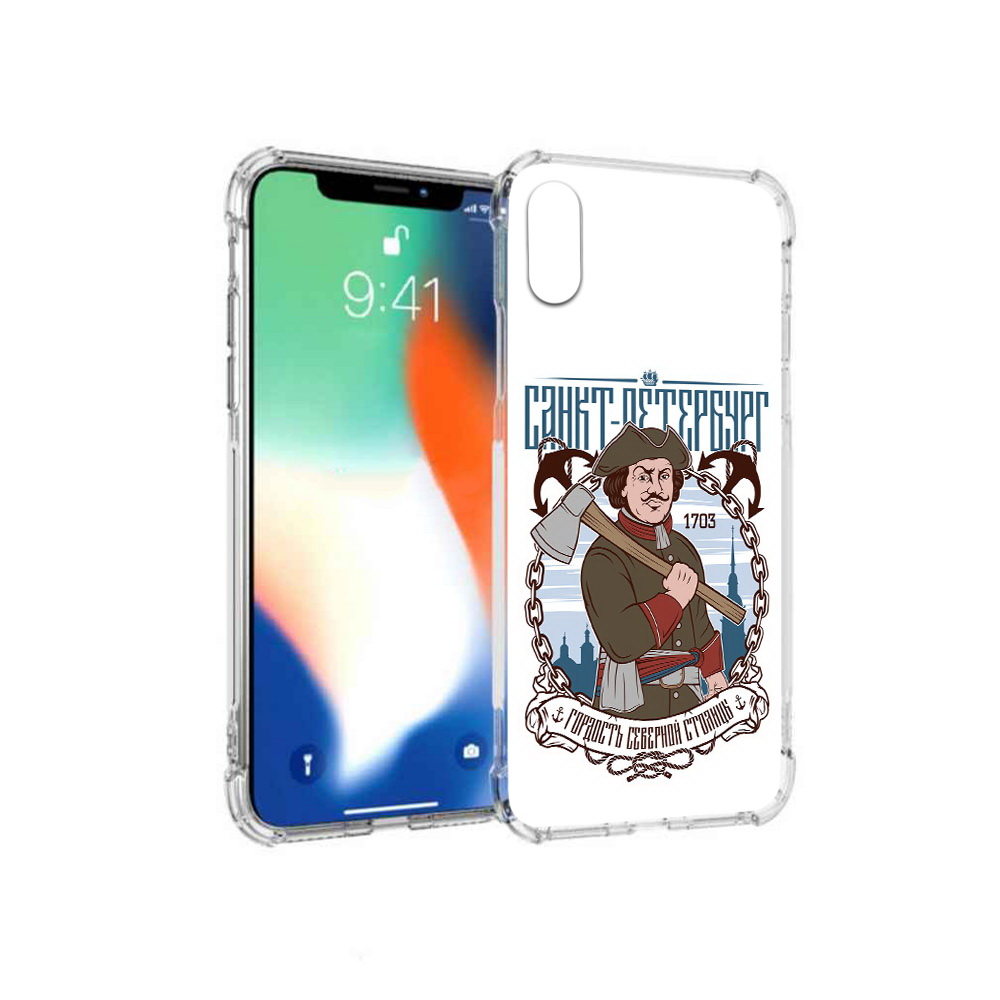 

Чехол MyPads Tocco для Apple iPhone X Петр первый (PT94261.606.134), Прозрачный, Tocco