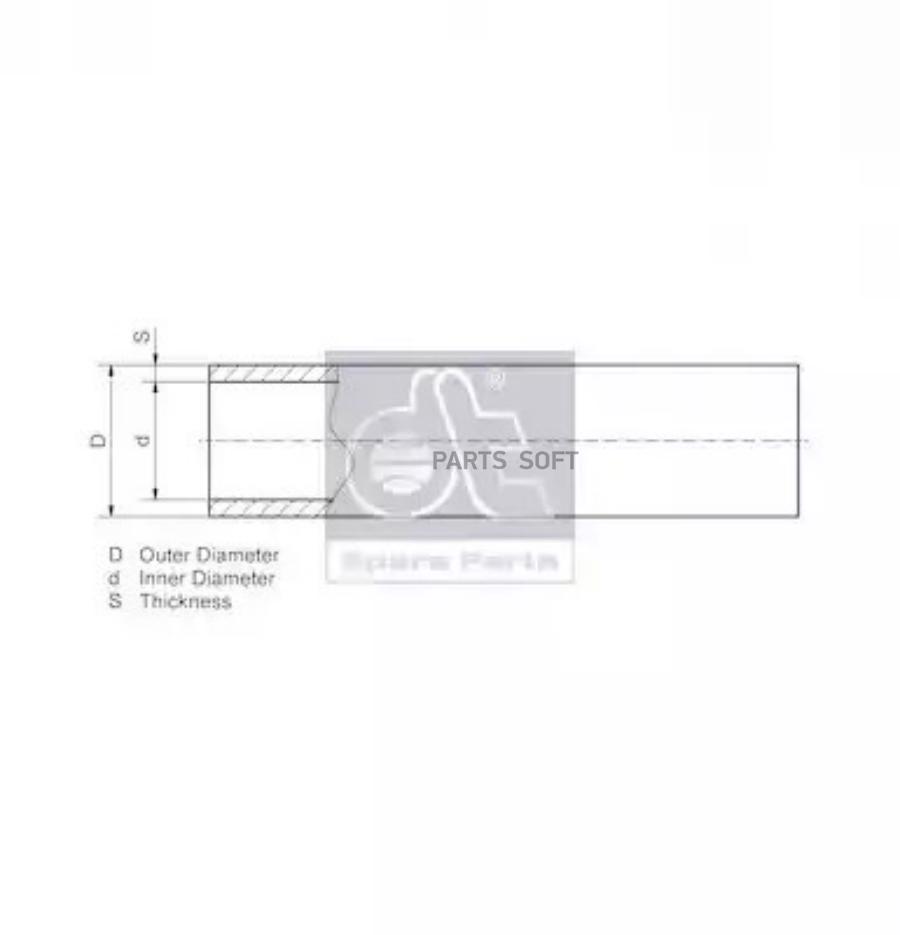 

Dt Spare Parts 986016 9.86016 Трубка Пневмосистемы За 1М 16X2\Scania P/G/T/R