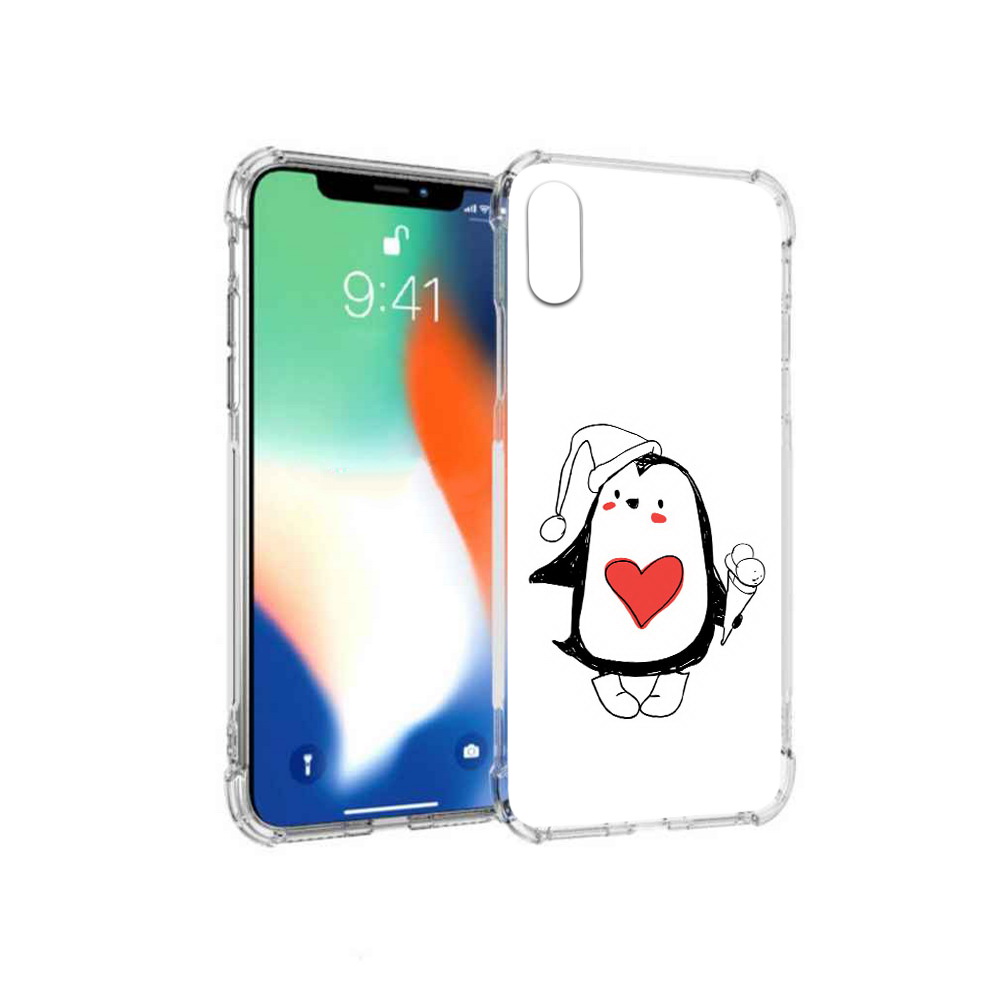 

Чехол MyPads Tocco для Apple iPhone X Пингвин с мороженым (PT94261.606.135), Прозрачный, Tocco