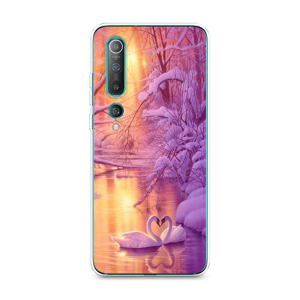 

Чехол на Xiaomi Mi10/Mi10 Pro "Зима 1", Фиолетовый;желтый, 37550-2
