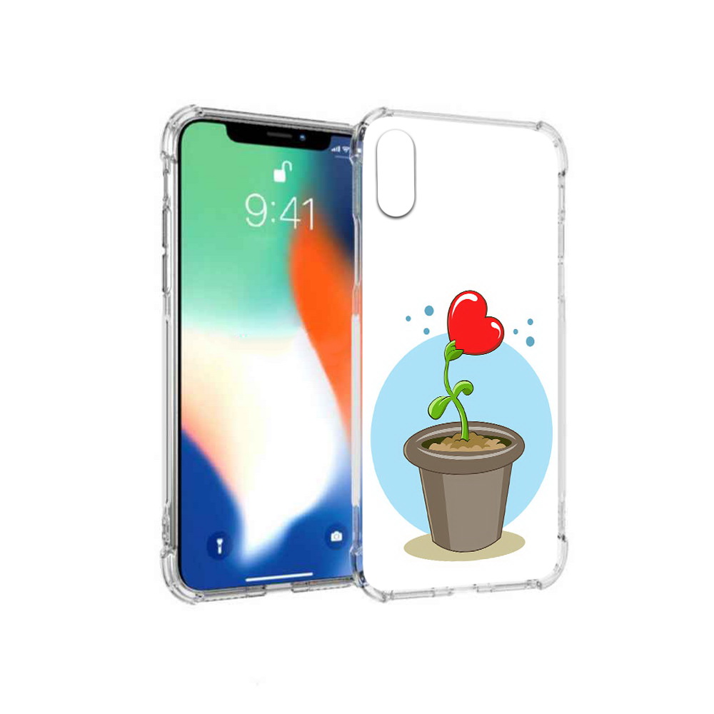 

Чехол MyPads Tocco для Apple iPhone X Растение любви 14 февраля (PT94261.606.145), Прозрачный, Tocco