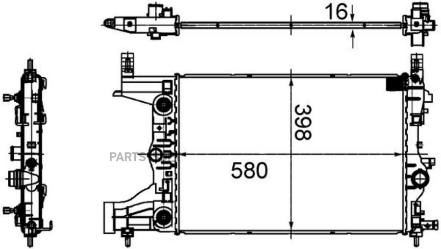 

Радиатор Охлаждающей Жидкости Opel Astra J/ Chev Cruze Mahle/Knecht CR2122000S