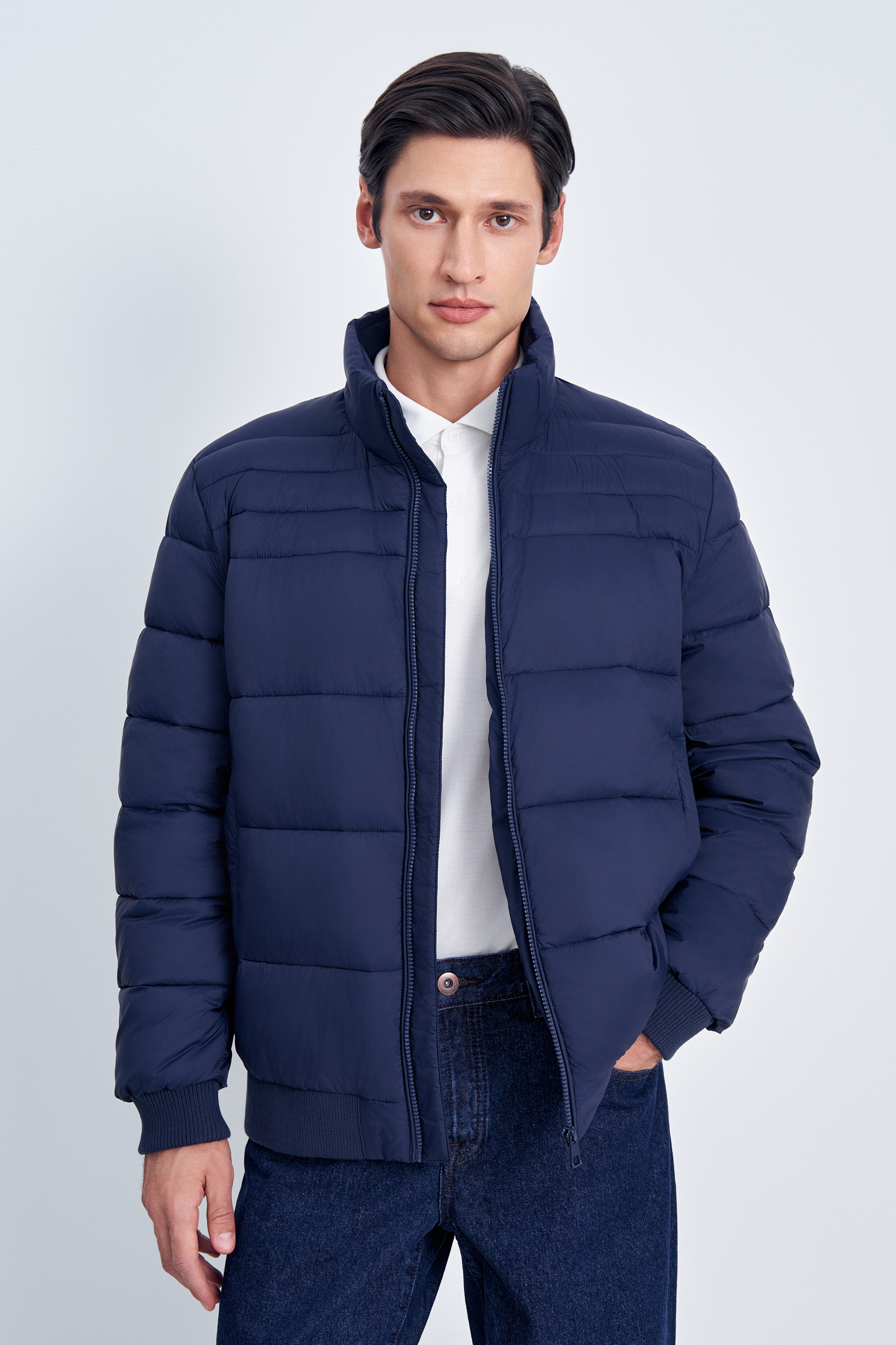 

Куртка мужская Finn Flare FAE210110 синяя 3XL, Синий, FAE210110