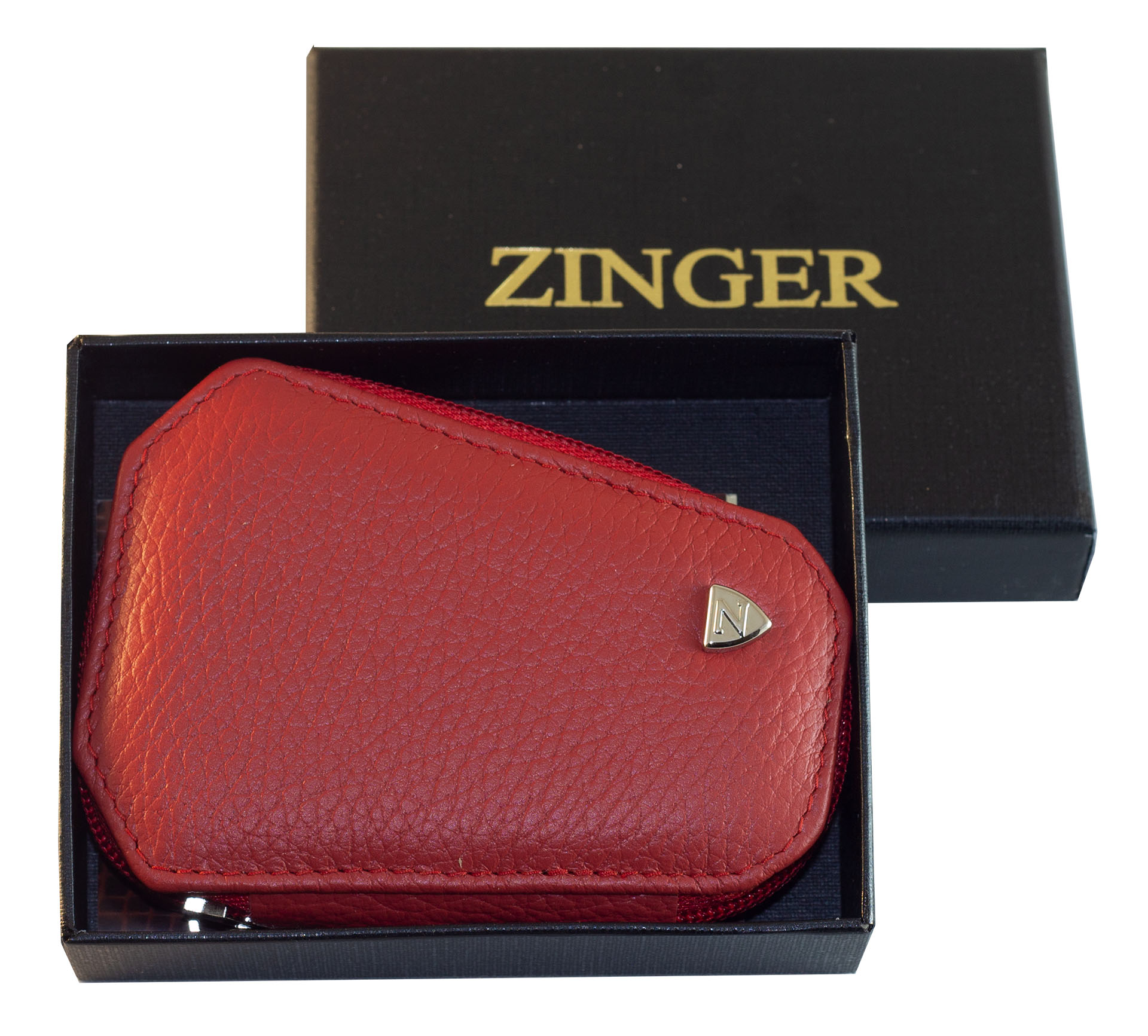 Маникюрный набор Zinger MS-7103 S красный, 6 предметов майка autoprofi carbon plus crb 902p bk rd закрытое сиденье полиэстер под карбон 9 предметов чёрный красный