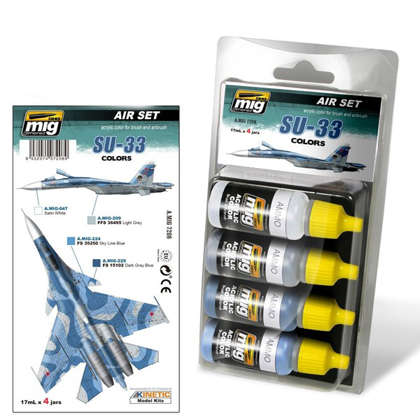 

Набор красок AMMO MIG Суххой-33 COLORS AMIG7208