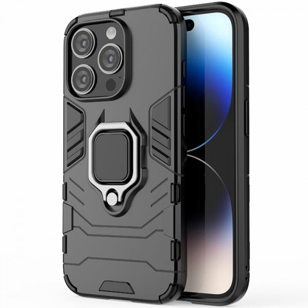 

Противоударный чехол Transformer Ring для Apple iPhone 15 Pro, черный, Transformer Ring