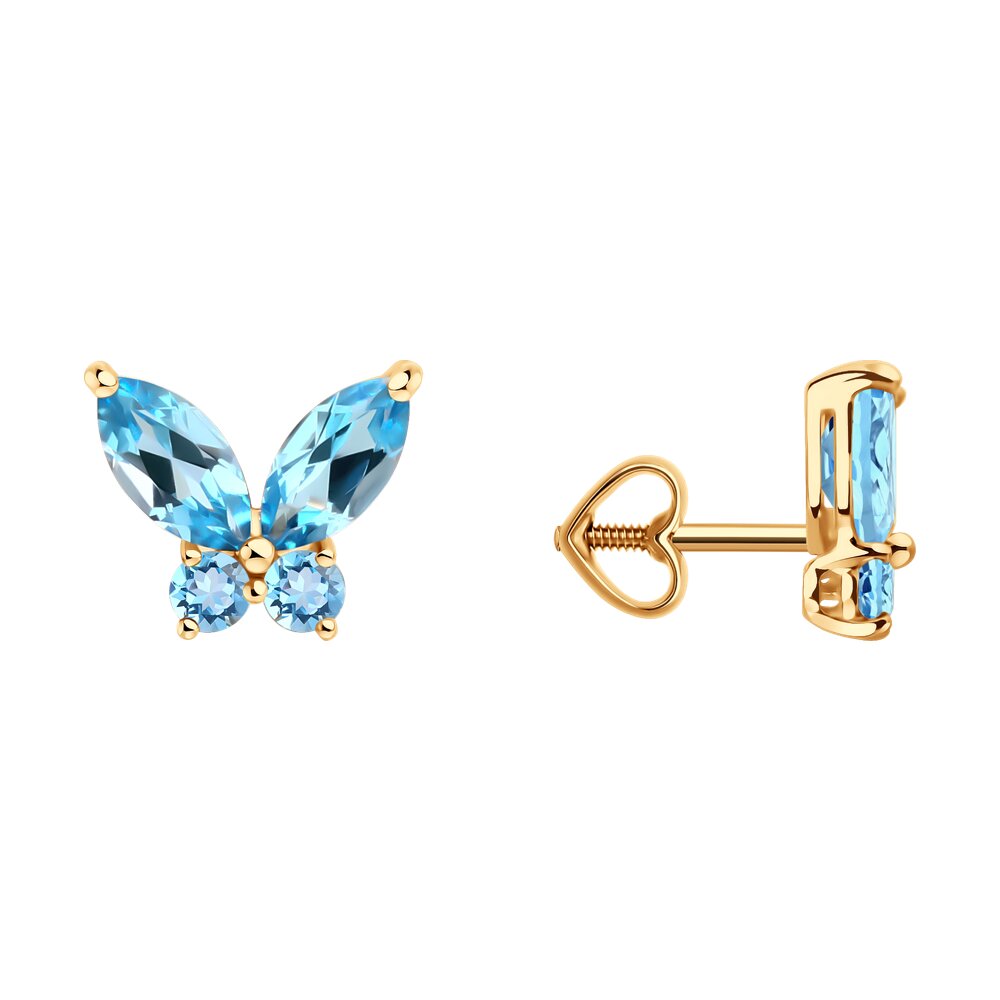 

Серьги из золота SOKOLOV 728951, топаз, 728951