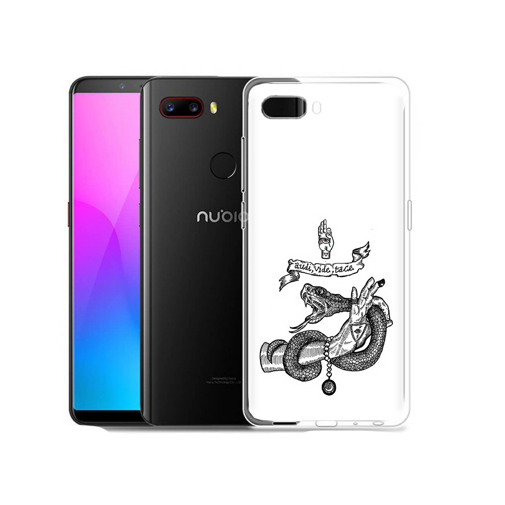 

Чехол MyPads Tocco для ZTE Nubia Z18 змея на руке рисунок (PT115657.463.366), Прозрачный, Tocco