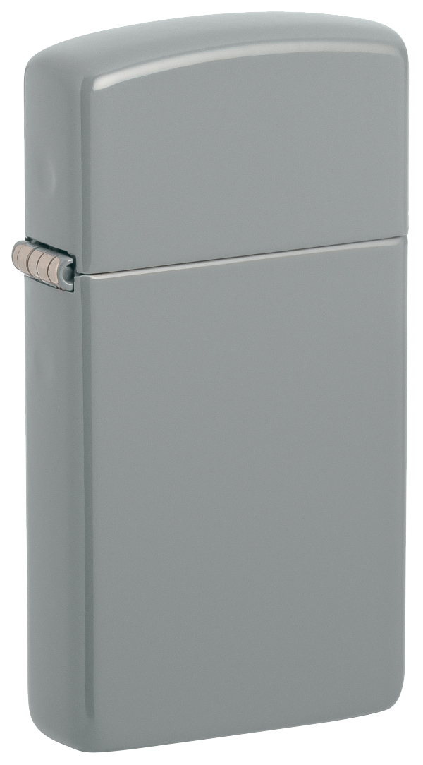 Узкая зажигалка ZIPPO 49527 Slim с покрытием Flat Grey серая