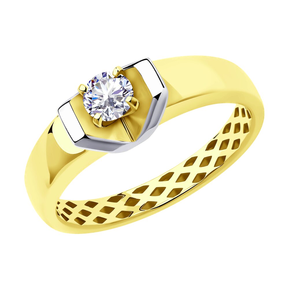 

Кольцо из золота р. , SOKOLOV 018383-2, фианит, 018383-2