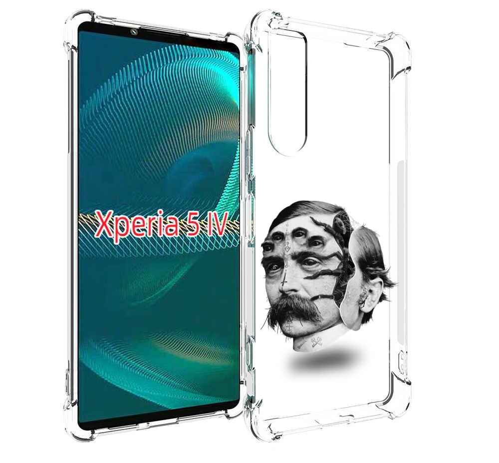 

Чехол MyPads страшное лицо мужчины для Sony Xperia 5 IV (5-4), Прозрачный, Tocco