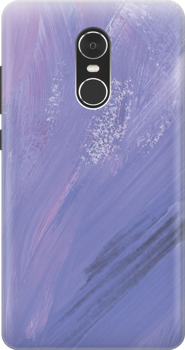 

Чехол на Xiaomi Redmi Note 4 "Сиреневые мазки", Серый;фиолетовый, 8024