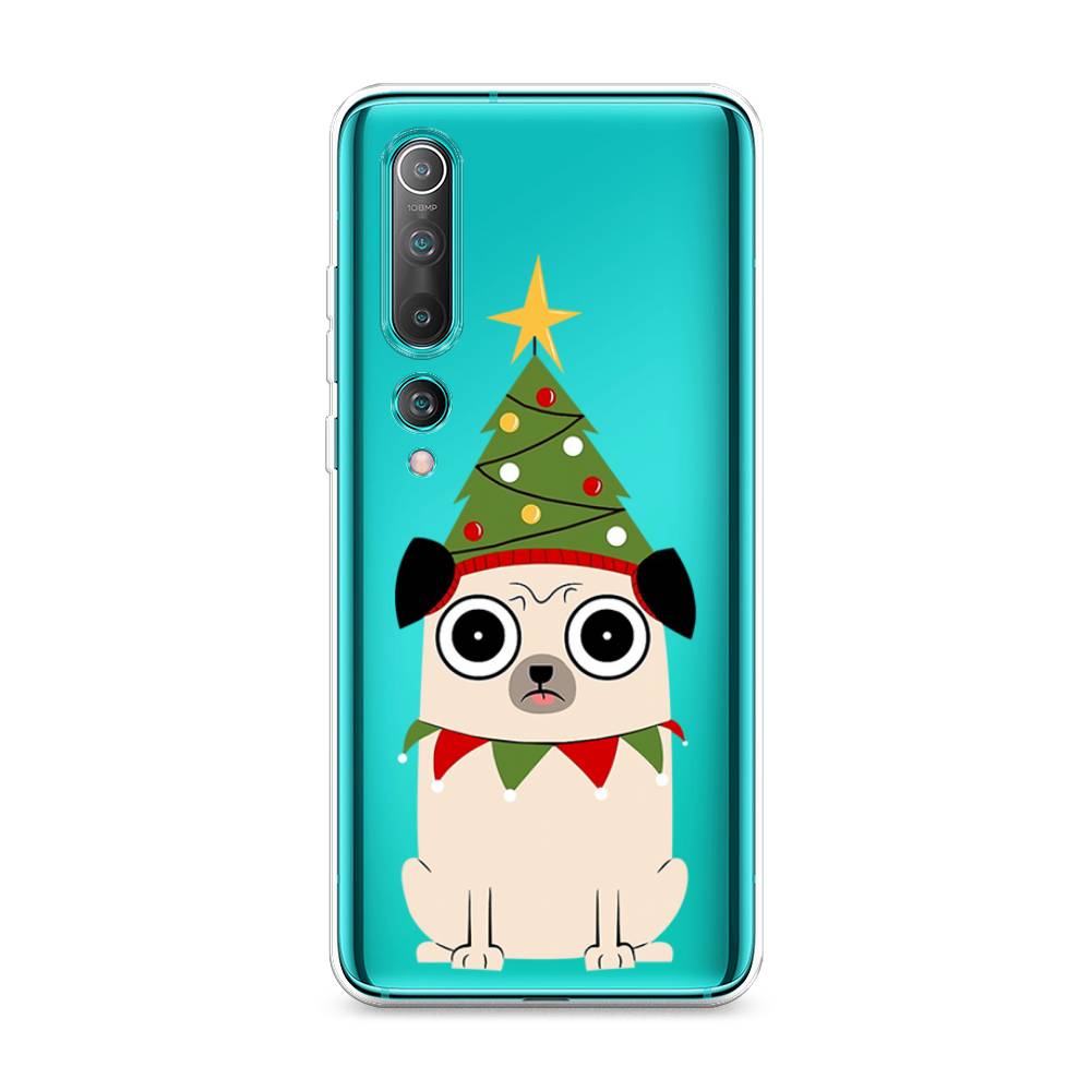 

Чехол на Xiaomi Mi10/Mi10 Pro "Собачка с ёлочкой", Бежевый;красный;зеленый, 37550-1