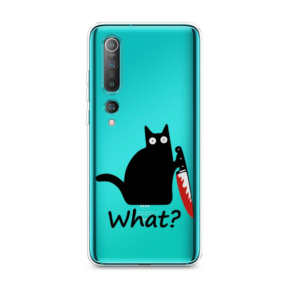 

Чехол на Xiaomi Mi10/Mi10 Pro "Котик с ножом", Черный;красный, 37550-6