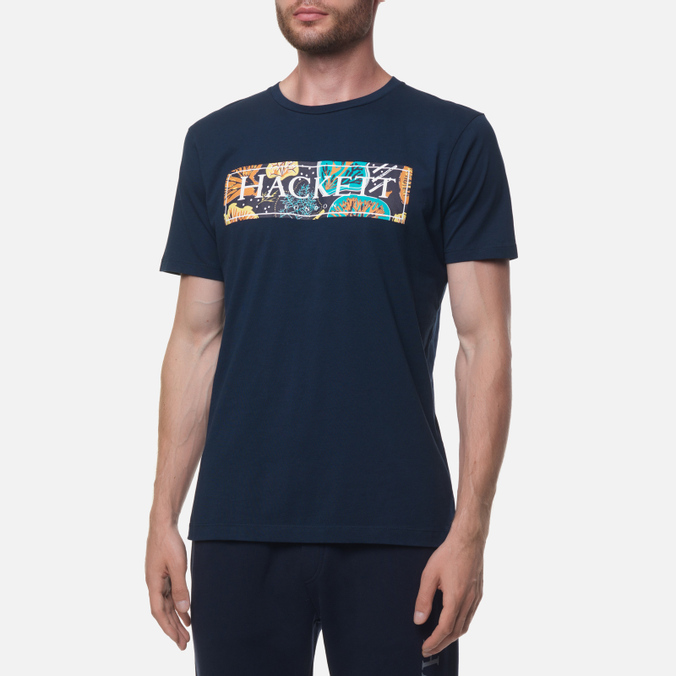 

Футболка мужская Hackett HM500641-5RS синяя XS, HM500641-5RS