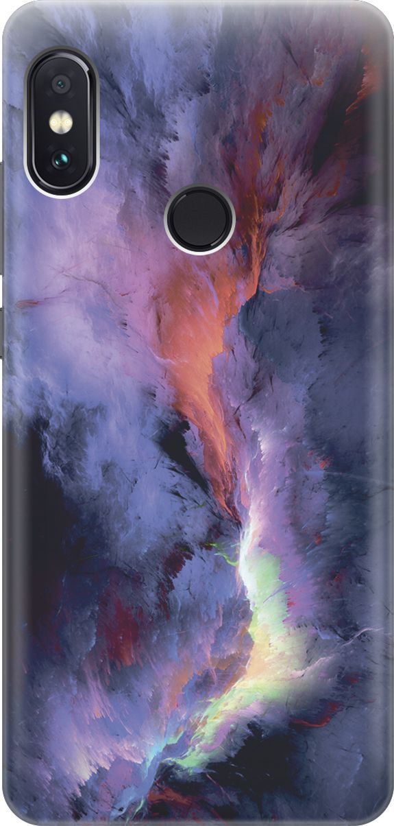 

Чехол на Xiaomi Redmi Note 5 "Гром и молния", Фиолетовый;черный, 8033
