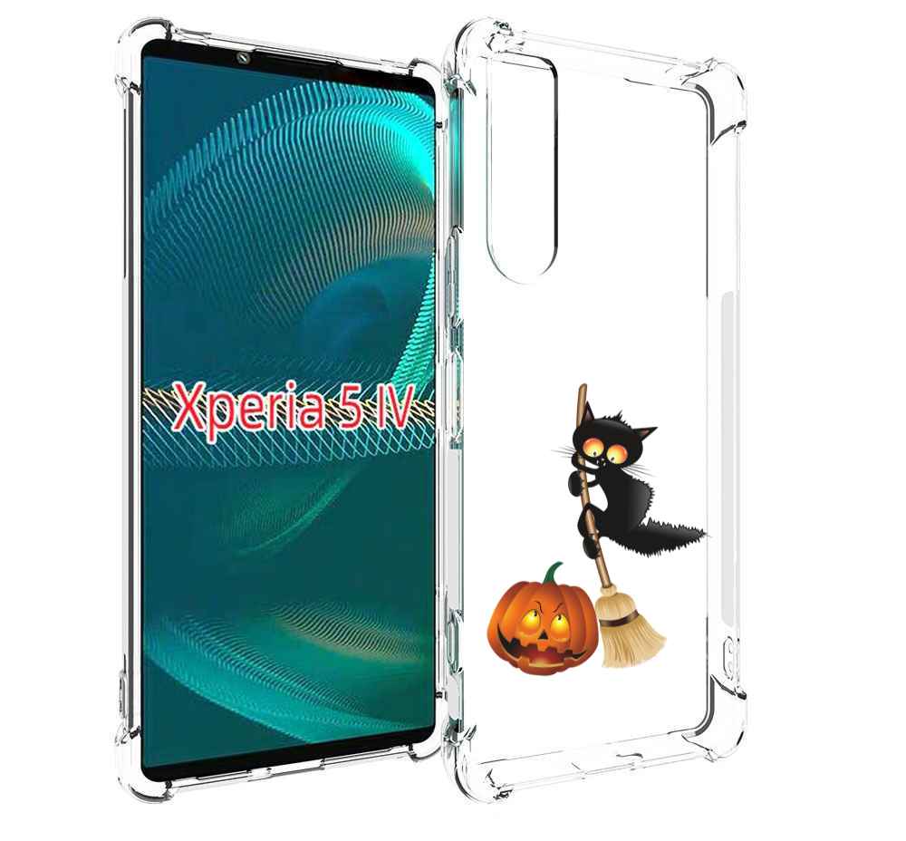 

Чехол MyPads хэлуинский котик для Sony Xperia 5 IV (5-4), Прозрачный, Tocco