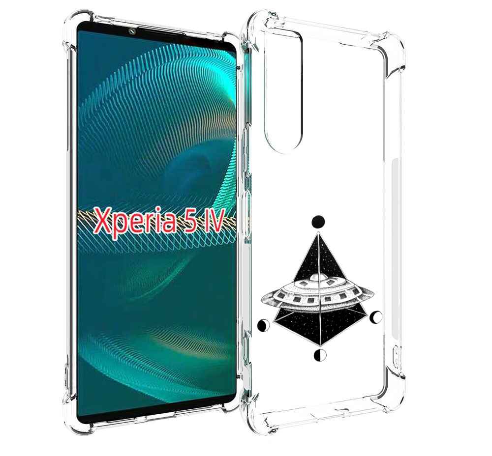 

Чехол MyPads черно белая летающая тарелка для Sony Xperia 5 IV (5-4), Прозрачный, Tocco