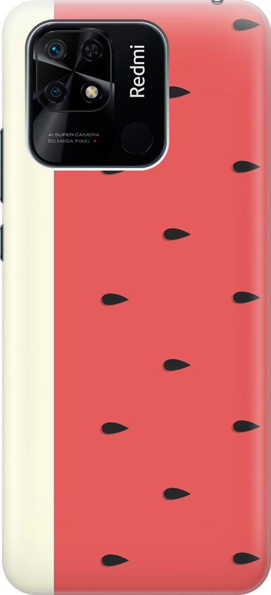 

Силиконовый чехол на Xiaomi Redmi 10C "Арбуз", Белый;зеленый, 5685