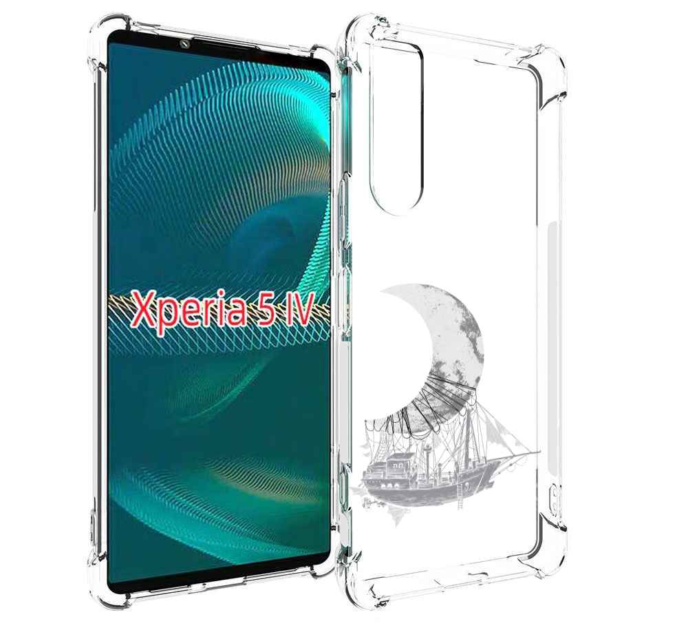 

Чехол MyPads черно белый корабль полумесяц для Sony Xperia 5 IV (5-4), Прозрачный, Tocco