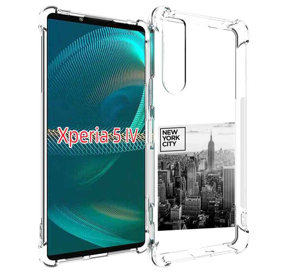 

Чехол MyPads черно белый Нью-Йорк для Sony Xperia 5 IV (5-4), Прозрачный, Tocco