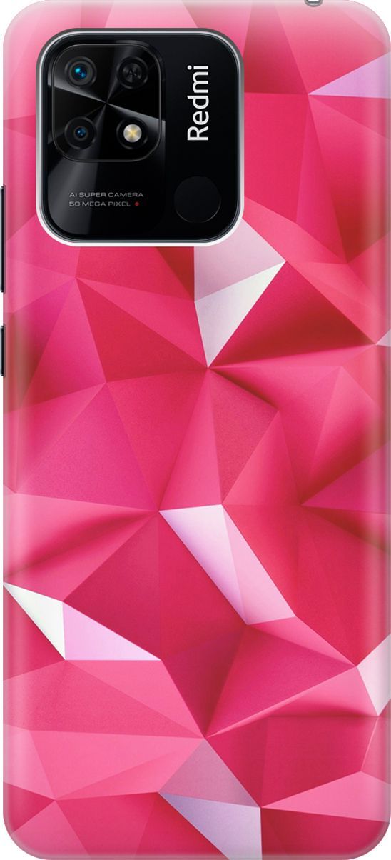 

Силиконовый чехол на Xiaomi Redmi 10C "Малиновые ромбы", Красный;розовый, 5683