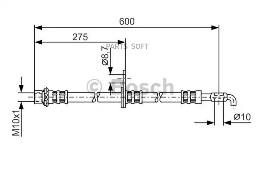 

ШЛАНГ ТОРМОЗНОЙ ПЕРЕДНИЙ ПРАВЫЙ