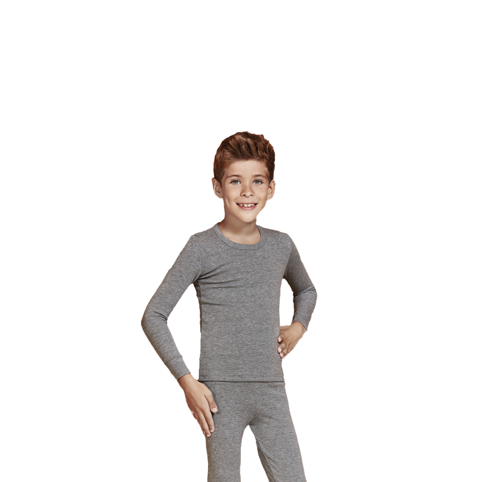 Детская термо-кофта для мальчика Berrak 847, цв.серый, р.128