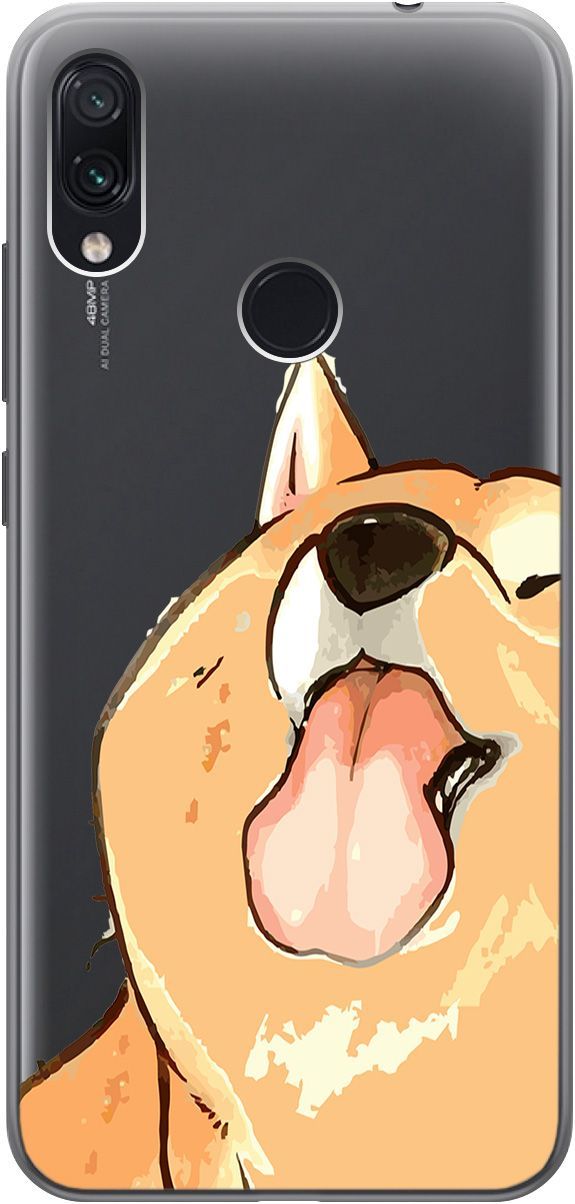 

Чехол на Xiaomi Redmi Note 7 "Shiba" прозрачный, Прозрачный;бежевый, 5576
