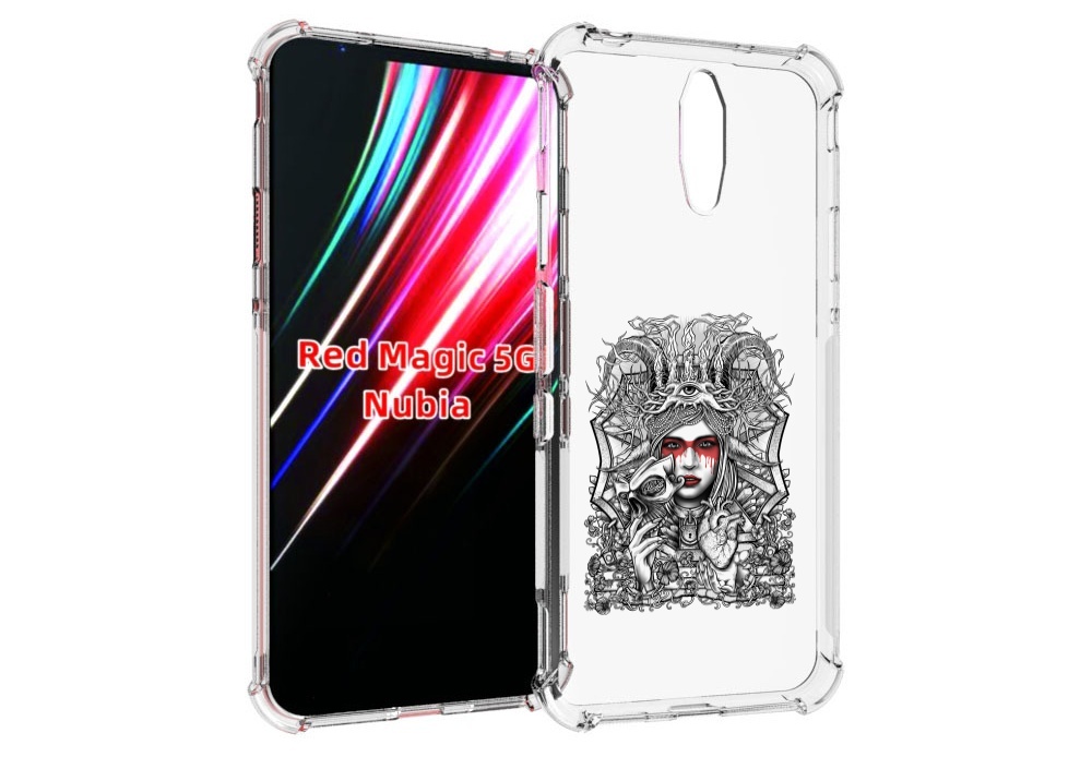 

Чехол MyPads грусная девушка для ZTE Nubia Red Magic 1 5G, Прозрачный, Tocco