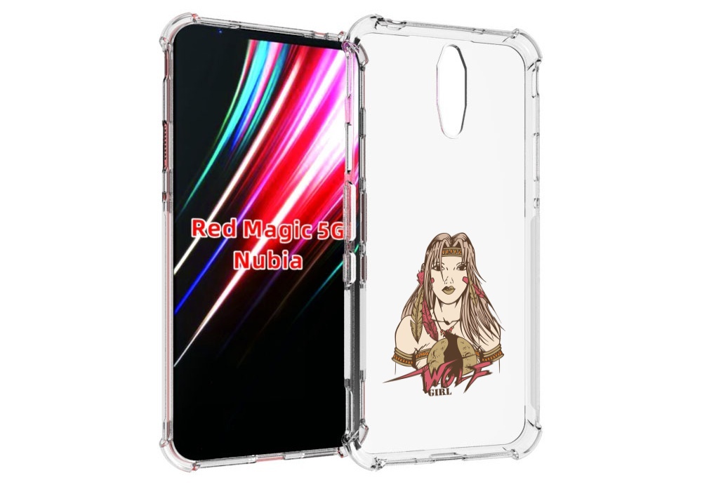 

Чехол MyPads девушка волк для ZTE Nubia Red Magic 1 5G, Прозрачный, Tocco