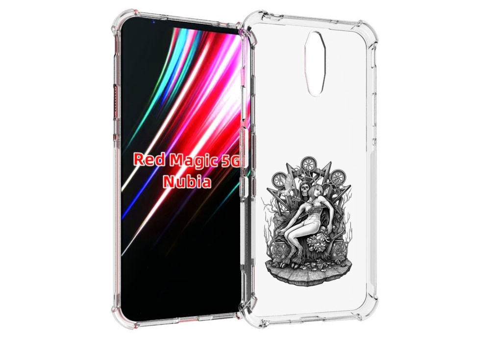 

Чехол MyPads девушка на троне для ZTE Nubia Red Magic 1 5G, Прозрачный, Tocco