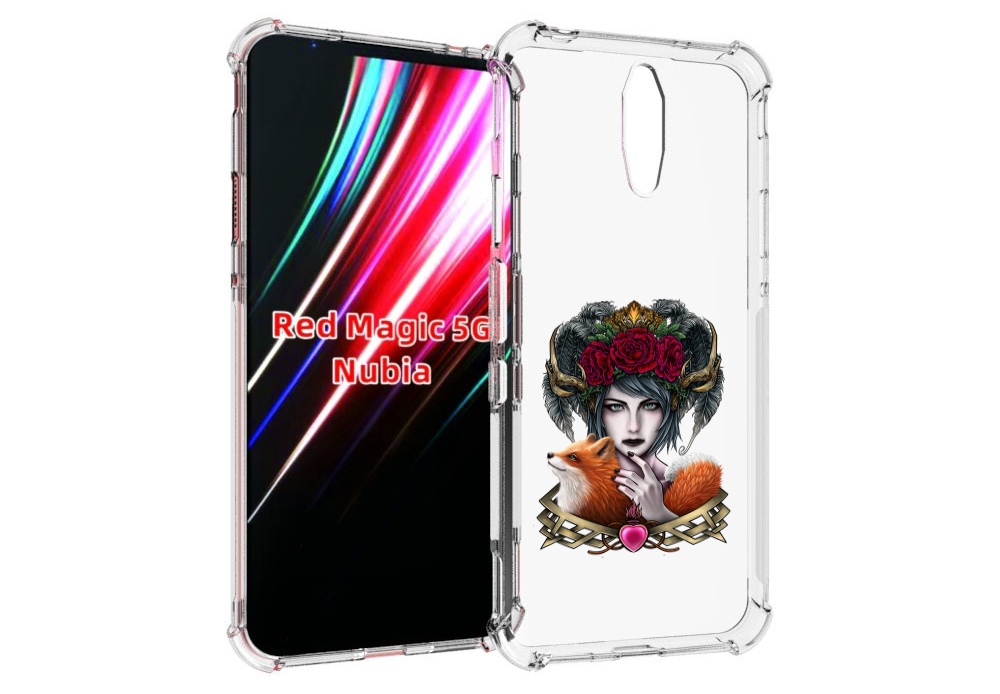 

Чехол MyPads девушка с лисой для ZTE Nubia Red Magic 1 5G, Прозрачный, Tocco