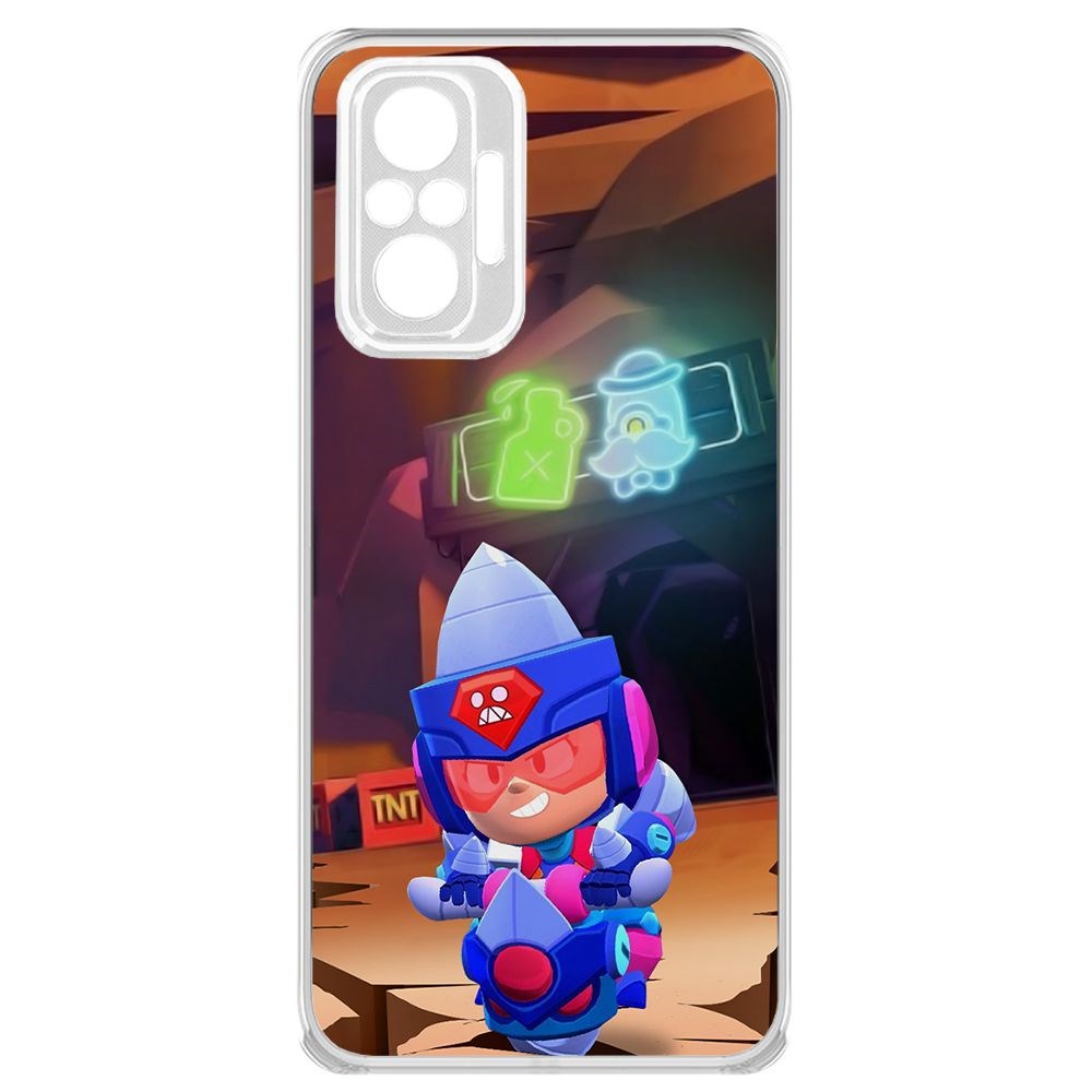 Чехол-накладка Brawl Stars-Ультрабурильщица Джеки для Xiaomi Redmi Note 10 Pro