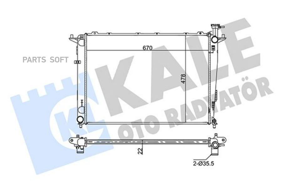 

KALE Радиатор Hyundai Santa FE 10-