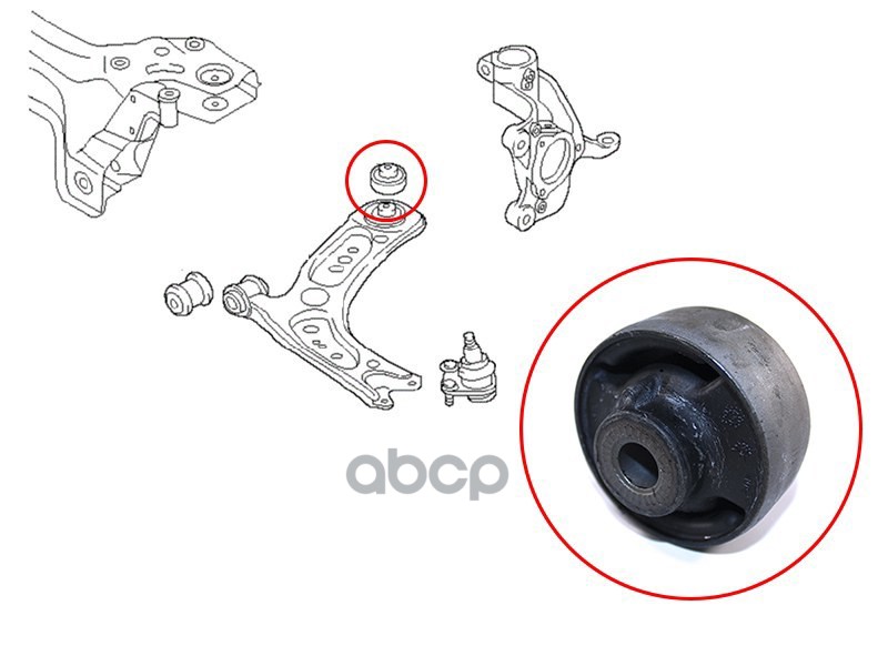 

Sat St-5Q0407183E Сайлентблок Переднего Рычага Задний (Вертик) Skoda Octavia 13-/Suberb 15