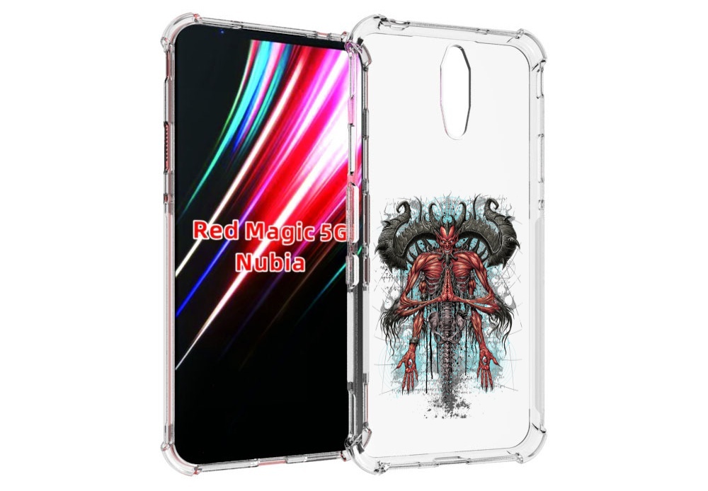 

Чехол MyPads дьявол для ZTE Nubia Red Magic 1 5G, Прозрачный, Tocco