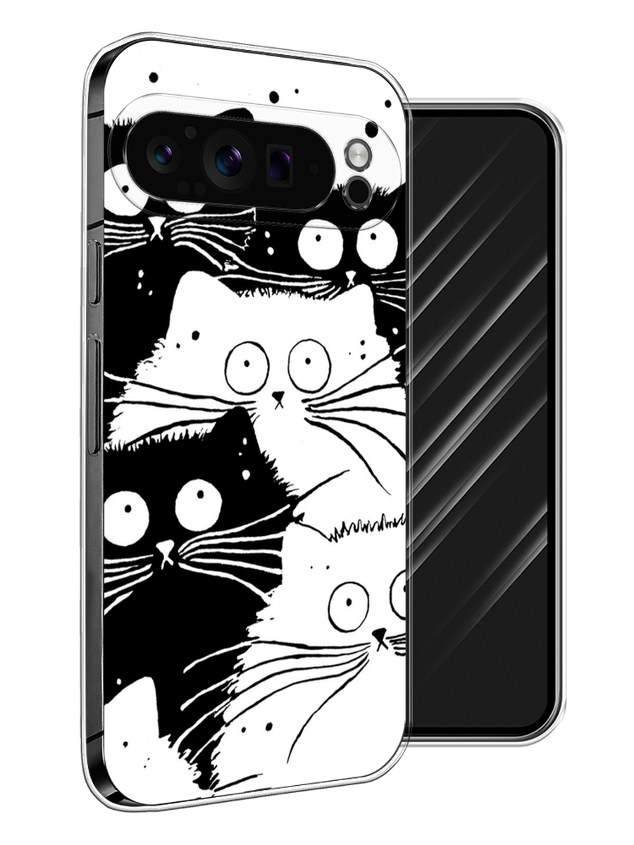 

Чехол Awog на Google Pixel 9 Pro "Коты черно-белые", Черный;белый, 272050-1