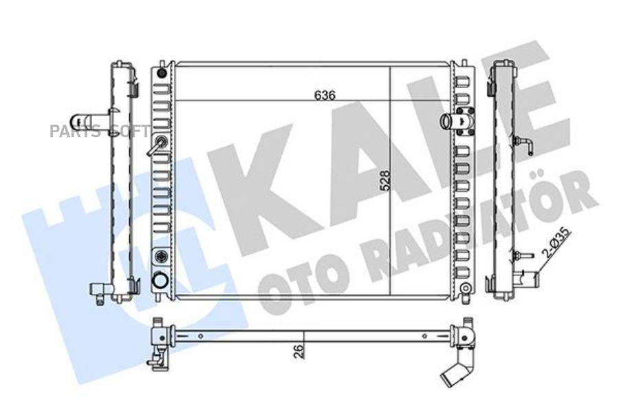

KALE Радиатор двигателя INFINITI EX 35/ EX 37/ EX 37 AWD/ FX 50 AWD
