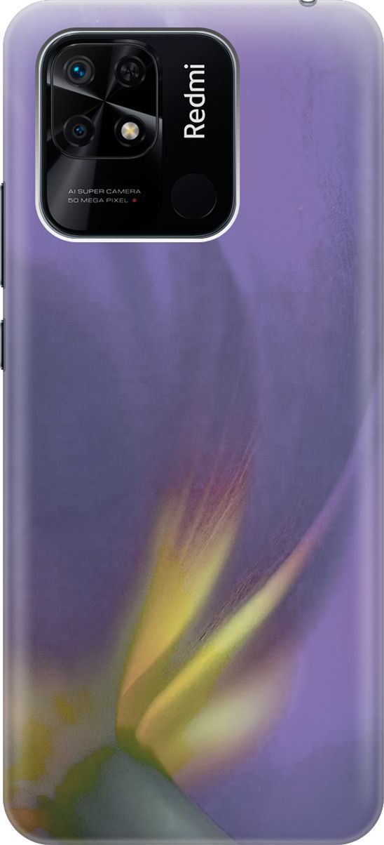 

Силиконовый чехол на Xiaomi Redmi 10C "Фиолетовая фиалка", Желтый;фиолетовый, 5691