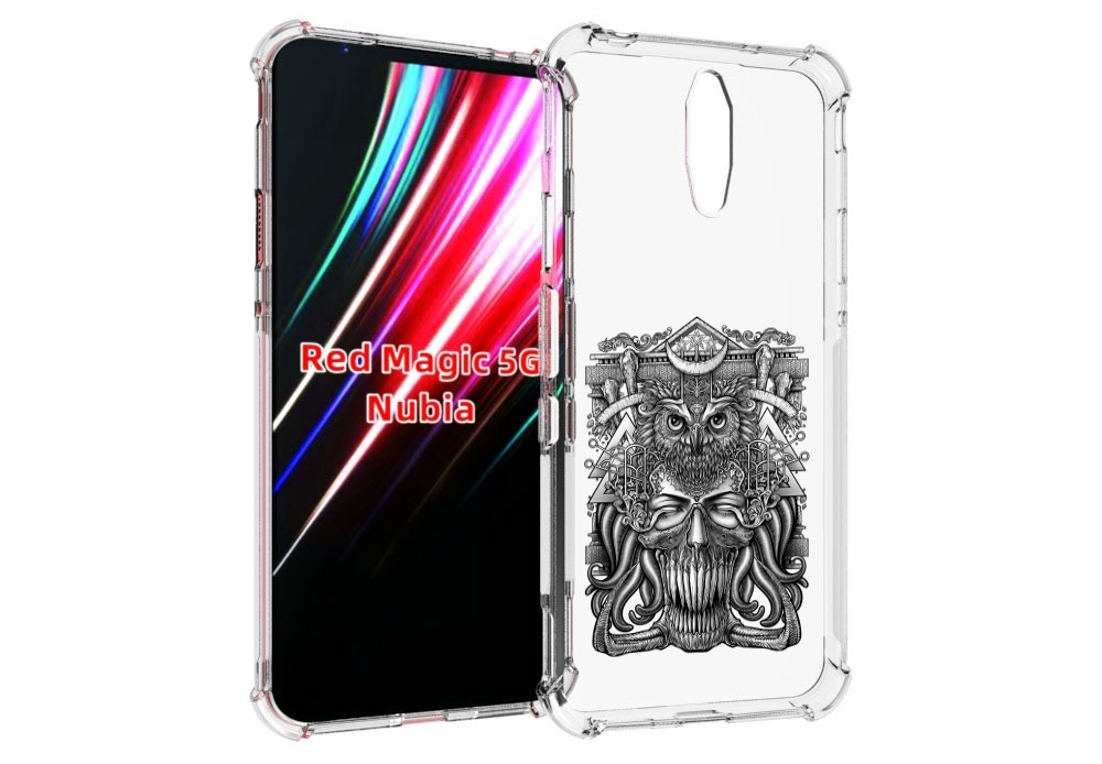 Чехол MyPads зубастая сова для ZTE Nubia Red Magic 1 5G