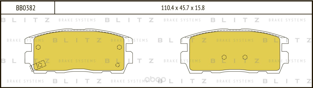 

Тормозные колодки BLITZ задние дисковые BB0382