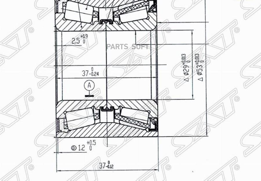 

Sat St-D350-26-151B Подшипник Задней Ступицы Ford Focus 98-05/Mazda 2/Demio/Verisa 02- 1Шт