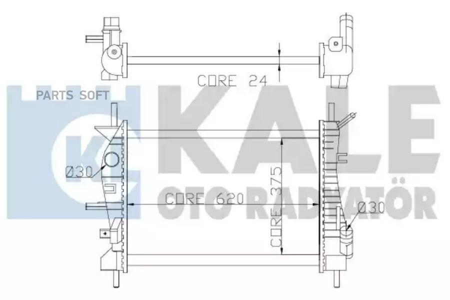 

KALE Радиатор FO Mondeo 2.0TDCi 02-