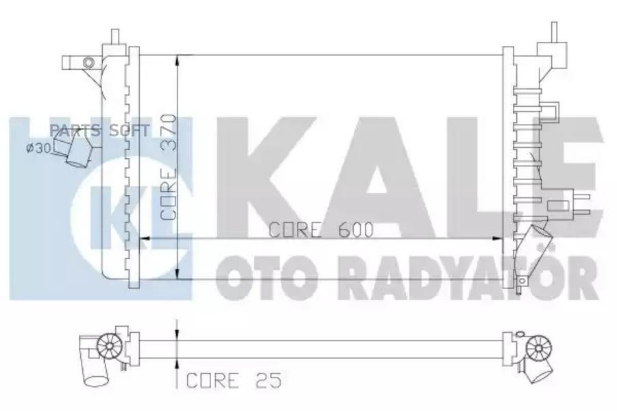KALE Радиатор двигателя HYUNDAI COUPE